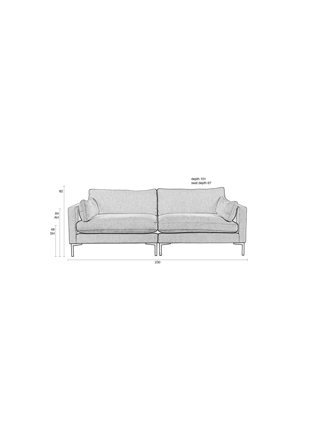 Zuiver | SOFA SUMMER 3-SEATER COFFEE Default Title