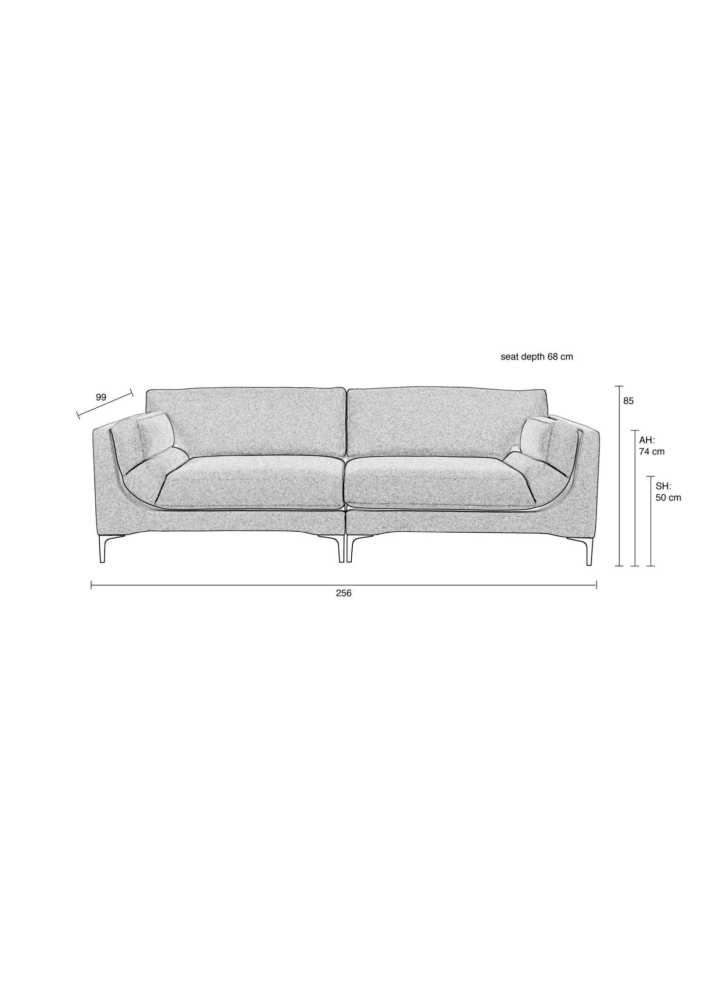 Zuiver | SOFA BALCONY 3-SEATER BEIGE Default Title