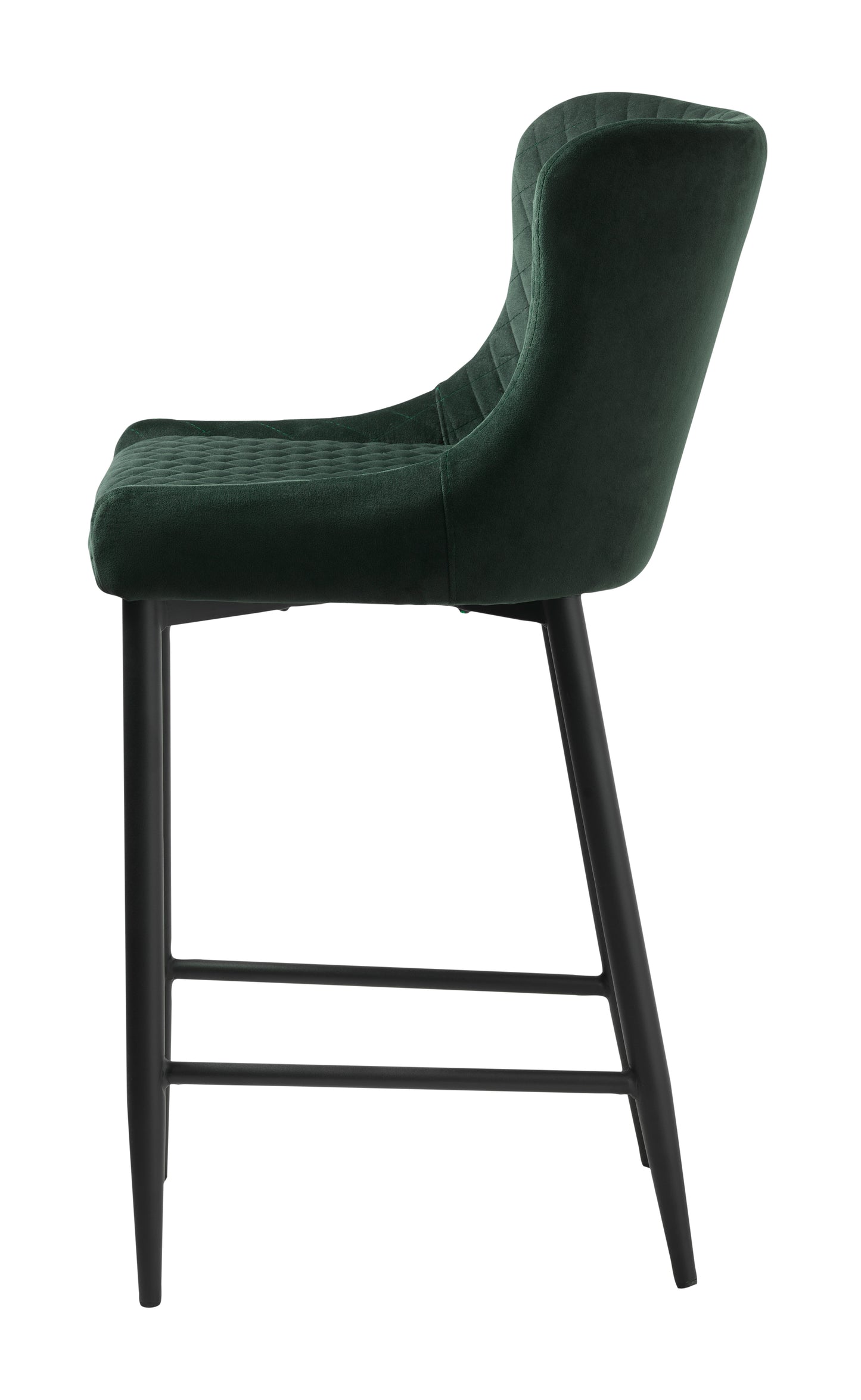 Einzigartige Möbel | Ottowa Barhocker - Grüner Velours