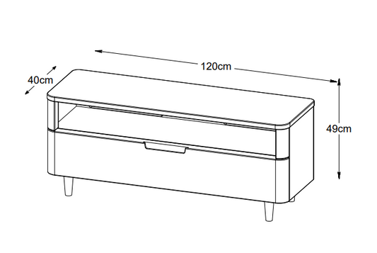 Einzigartige Möbel | Amalfi TV-Tisch - 120 cm