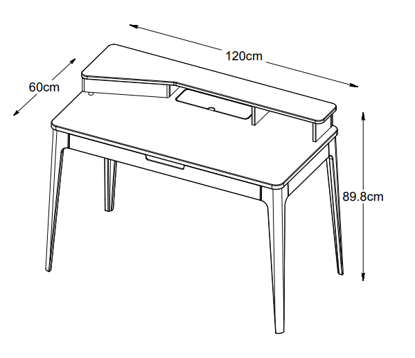 Einzigartige Möbel | Amalfi-Schreibtisch - 120 cm