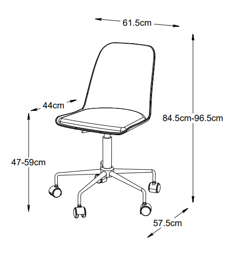 Einzigartige Möbel | Whistler Bürostuhl - Weiß