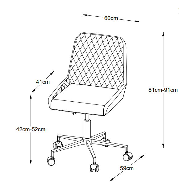 Einzigartige Möbel | Milton Bürostuhl - Braun