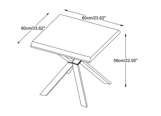 Einzigartige Möbel | Arno Beistelltisch - 60X60 cm
