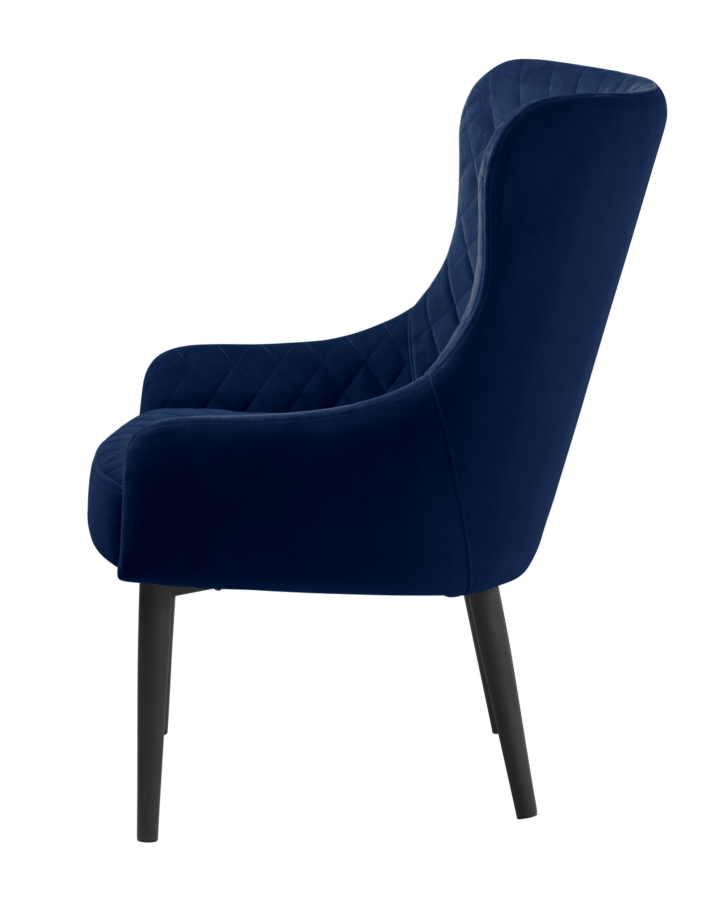 Einzigartige Möbel | Ottowa Lounge Chair - Blauer Velours