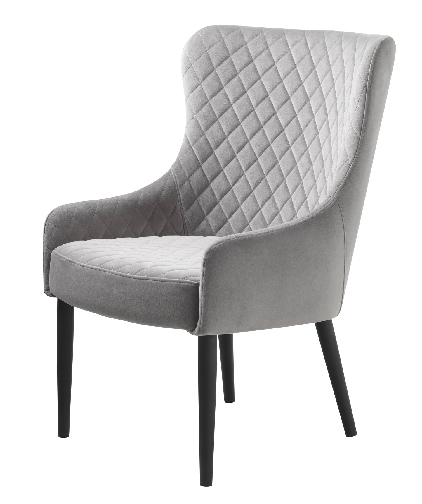Einzigartige Möbel | Ottowa Lounge Chair - Grauer Velours