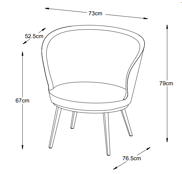 Einzigartige Möbel | Gain Lounge Chair - Kunstleder Taupe