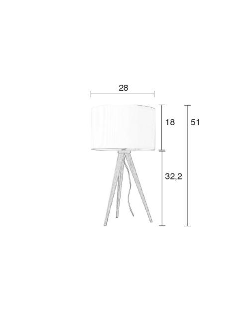 Zuiver | TABLE LAMP TRIPOD WOOD WHITE Default Title
