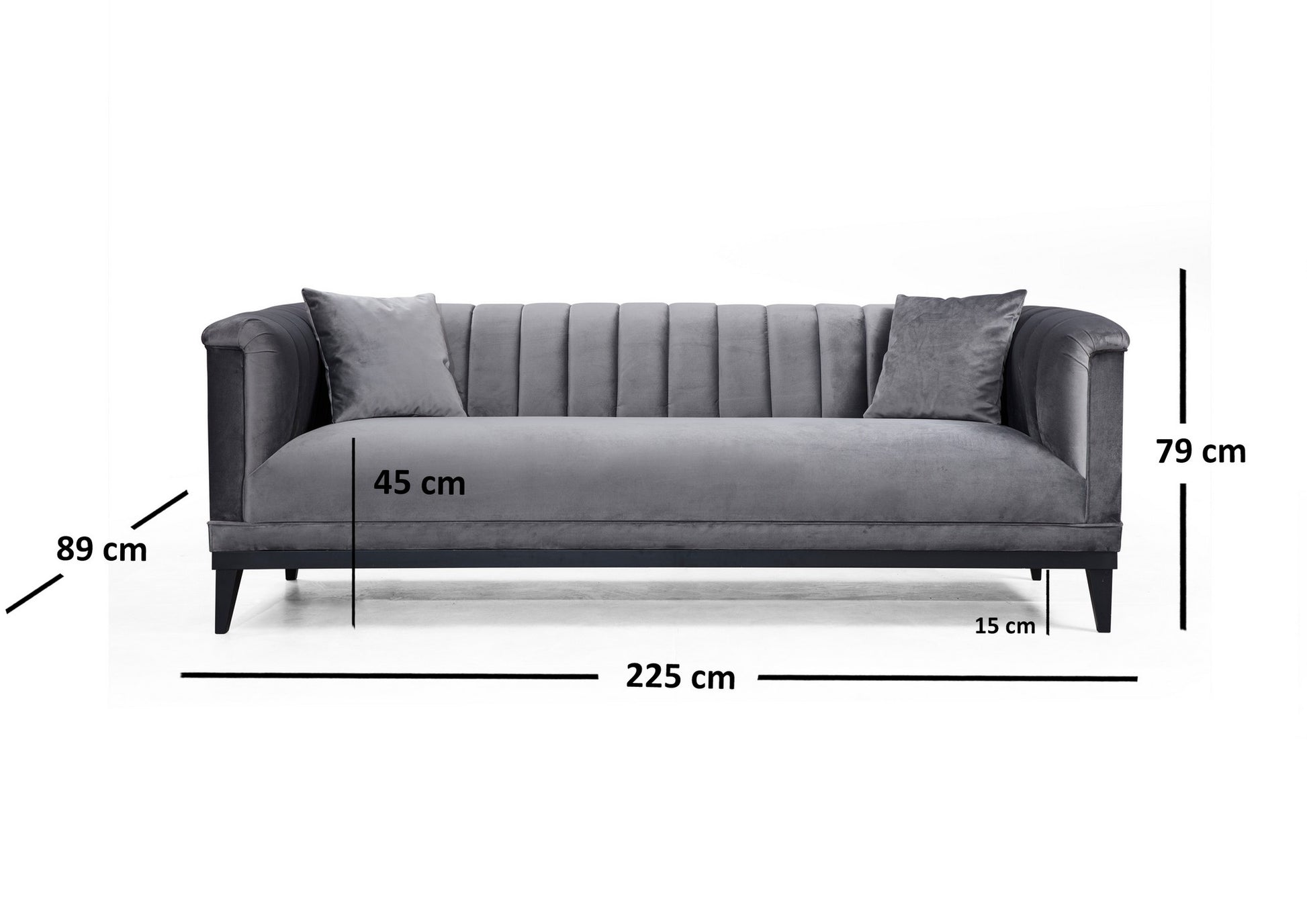 TAKK Trendy Sofa - 3 personer - Grå - NordlyHome.dk