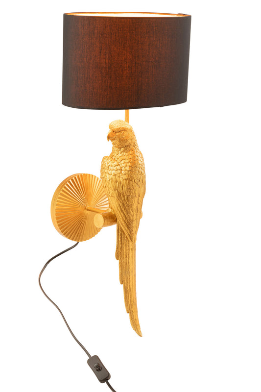 LAMPE WAND VOGEL POLY GOLD