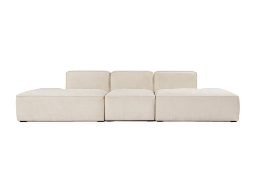 More (M4-M1-M3) - Cream  - Corner Sofa-Bed