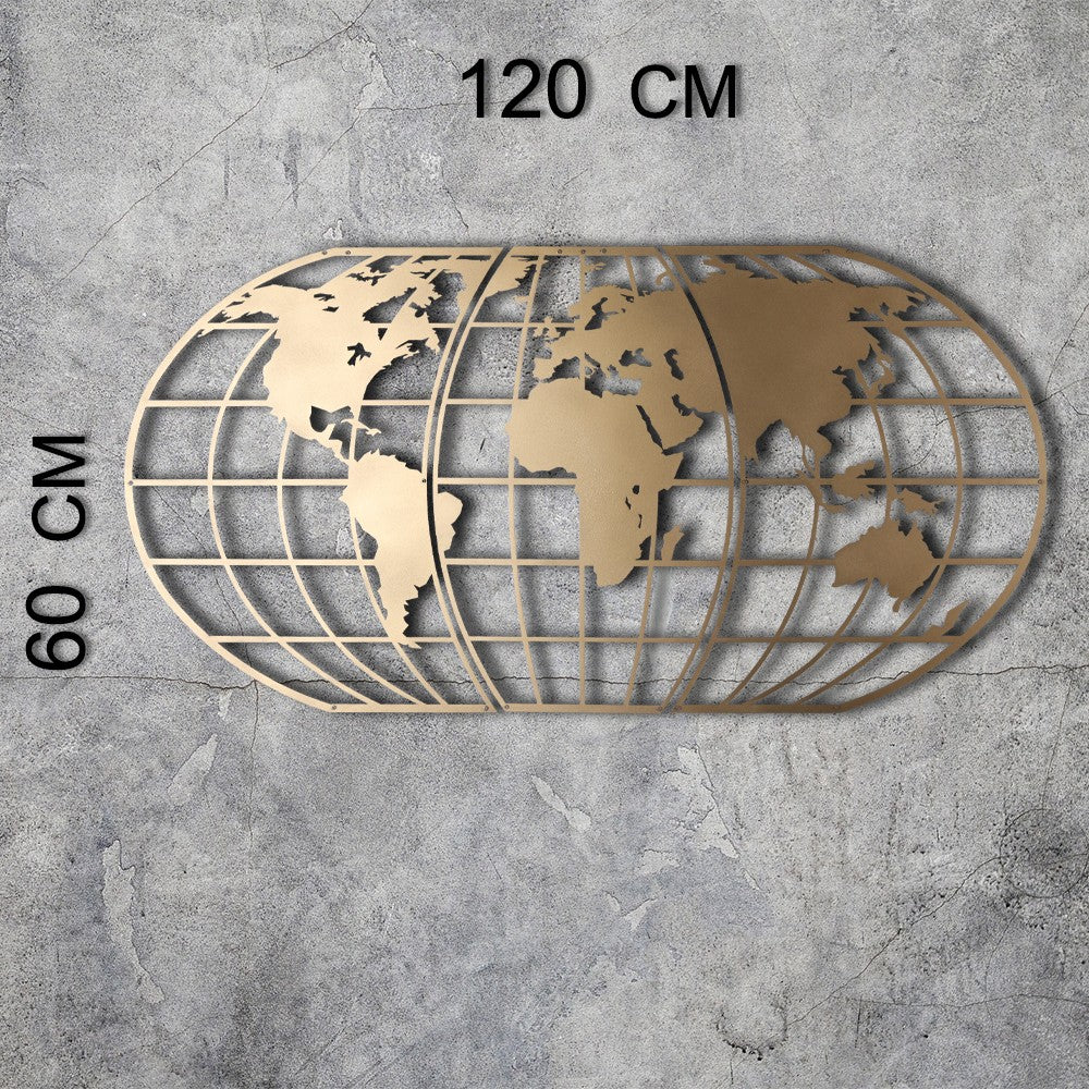 TAKK World Map Globe - Gold - NordlyHome.dk