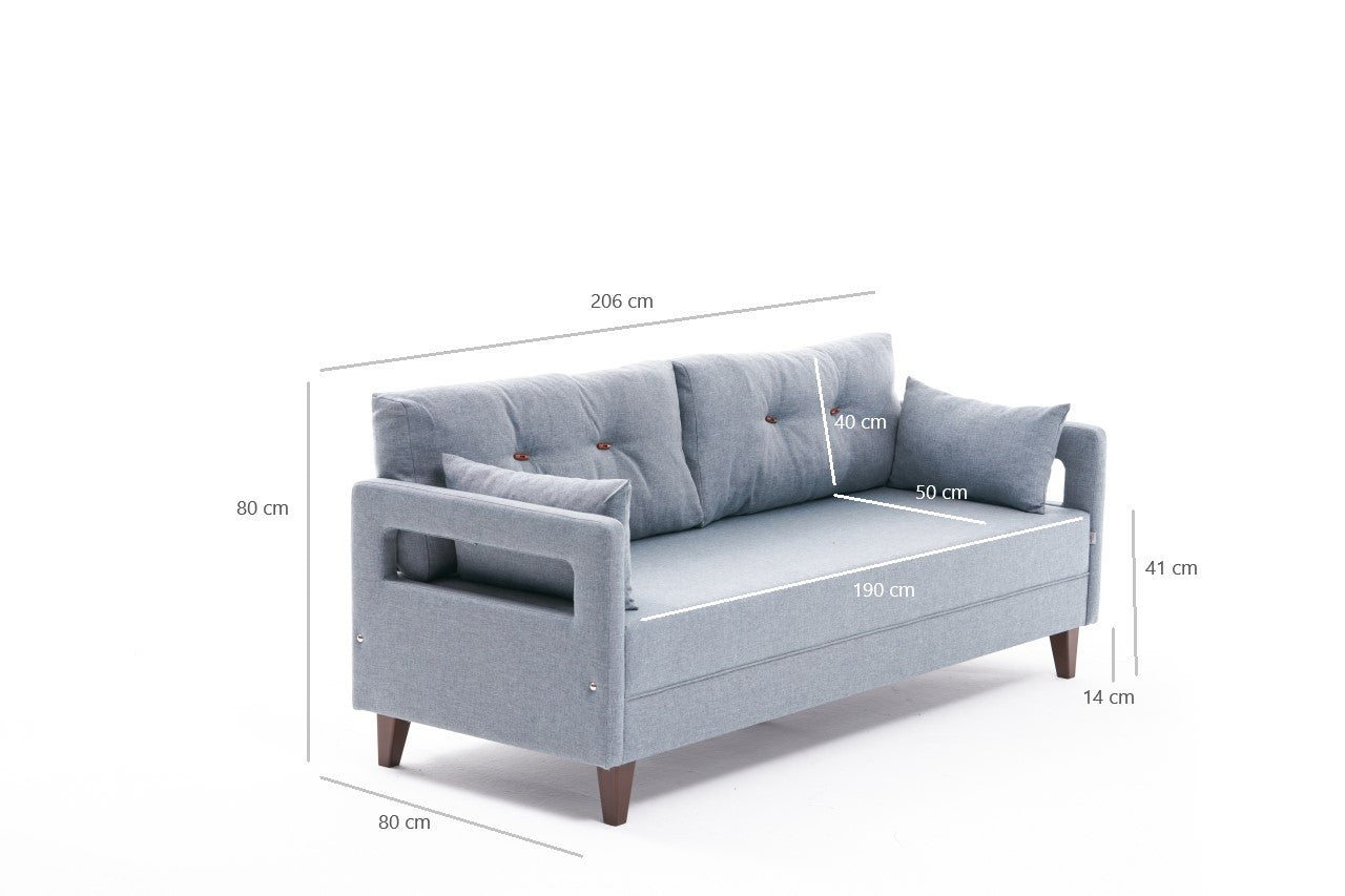 TAKK Comfort Sofa - 3 personer - Blå - NordlyHome.dk