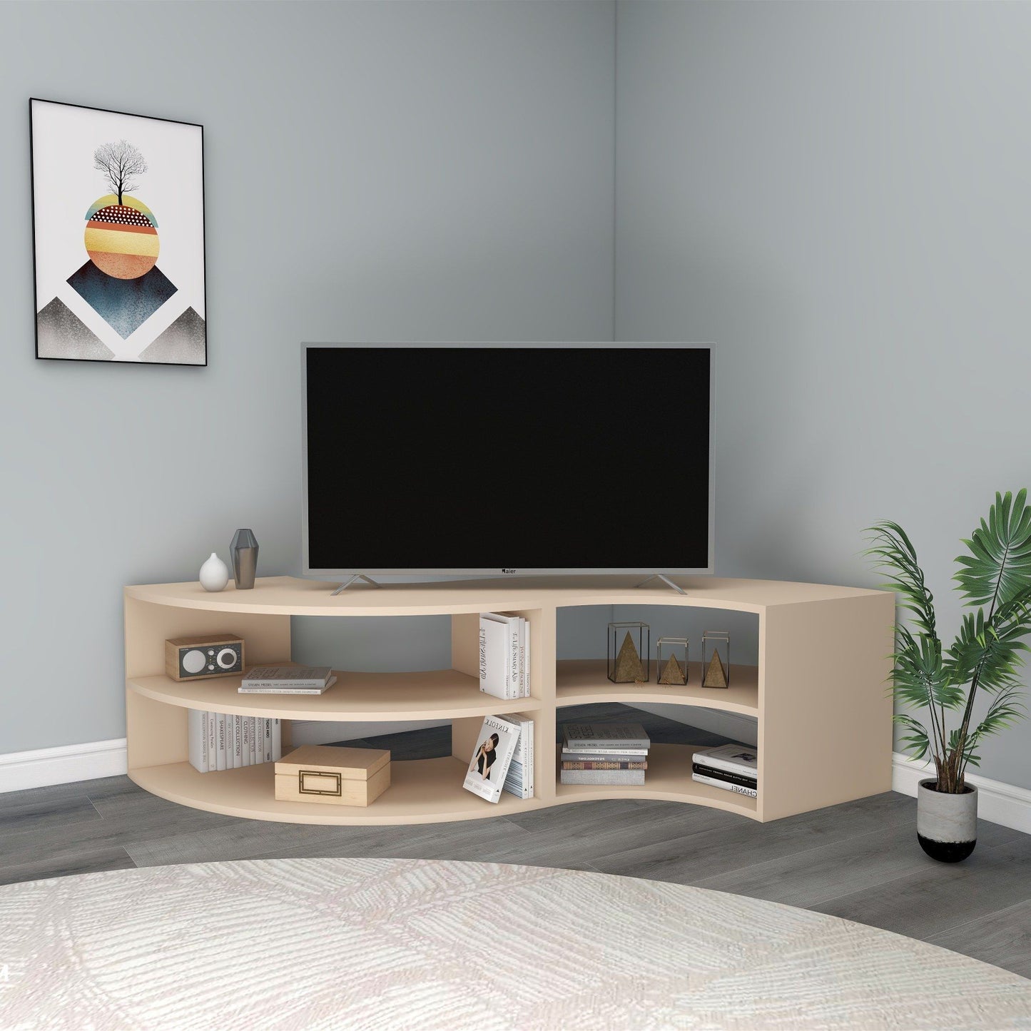 Banas - Beige - TV stativ