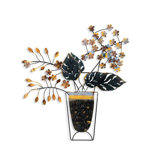 Blomster i potter 2 - dekorativt metalvægtilbehør