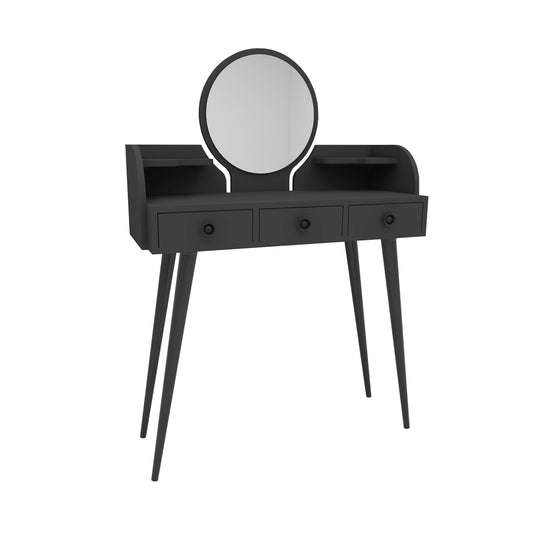 Elegans - Antracit - Make-up bord med spejl