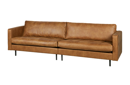 BEPUREHOME | Rodeo Classic Sofa - 3-Personen-Sofa, Cognac