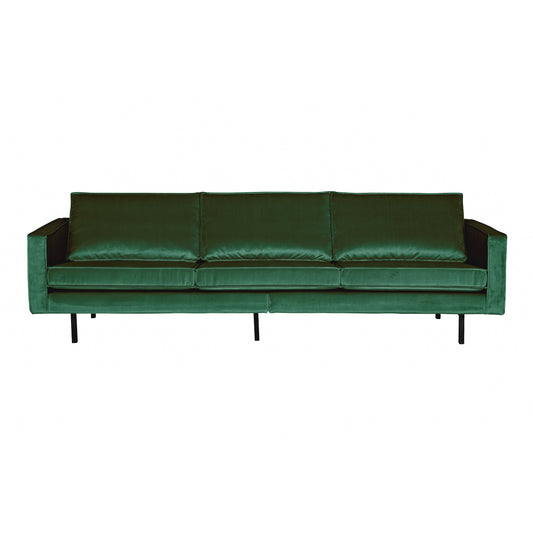 BEPUREHOME | Rodeo - 3er Sofa, Velours Green Forest