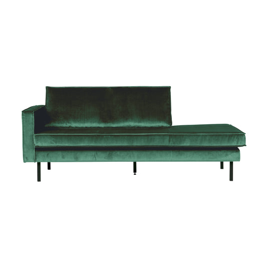 BEPUREHOME | Rodeo - Daybed, links, Velours Green Forest
