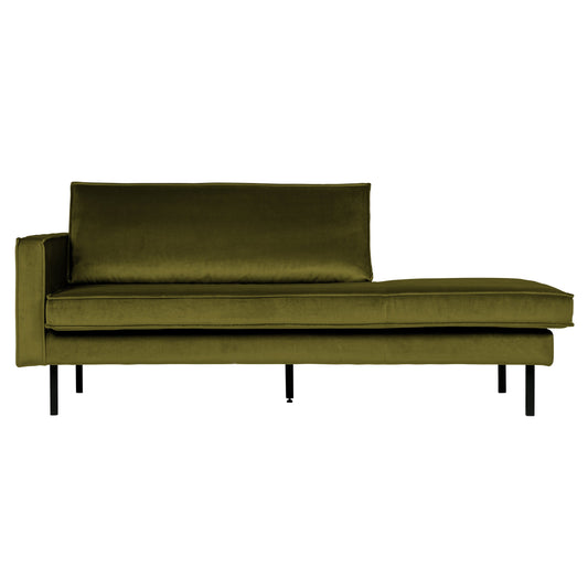 BEPUREHOME | Rodeo - Daybed, links, Velours oliv