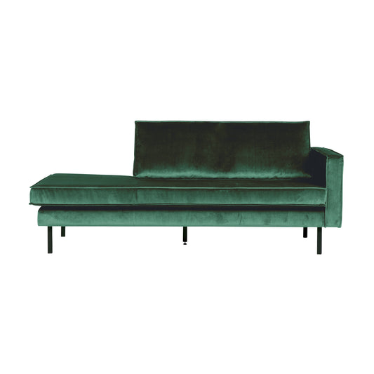 BEPUREHOME | Rodeo - Daybed, rechts, Velour Green Forest