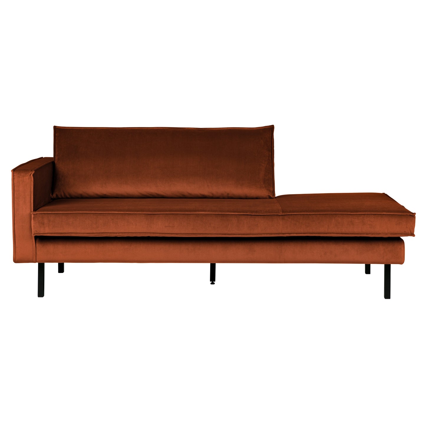 BEPUREHOME | Rodeo - Daybed, links, Velours Rost
