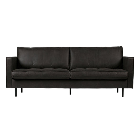 BEPUREHOME | Rodeo Classic Sofa 2,5-Sitzer Schwarz