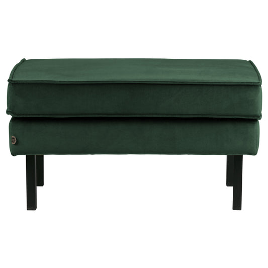 BEPUREHOME | Rodeo - Pouf, Velour Green Forest