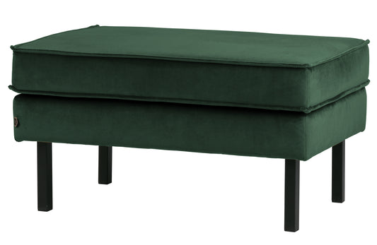 BEPUREHOME | Rodeo - Pouf, Velour Green Forest