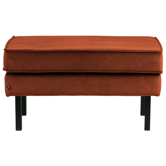 BEPUREHOME | Rodeo - Pouf, Velour Rost