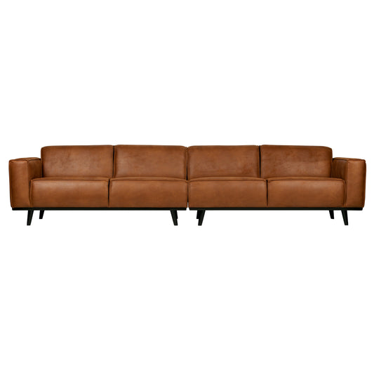 BEPUREHOME | Statement XL – 4-Personen-Sofa, 372 cm Cognac