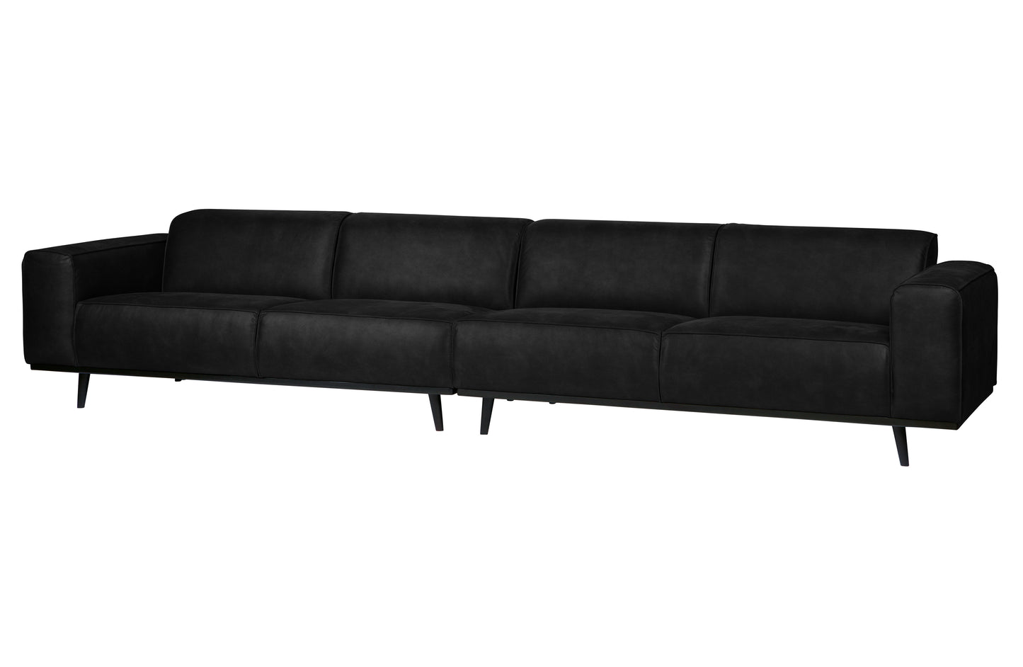 BEPUREHOME | Statement XL – 4-Personen-Sofa, 372 cm Suedine Black