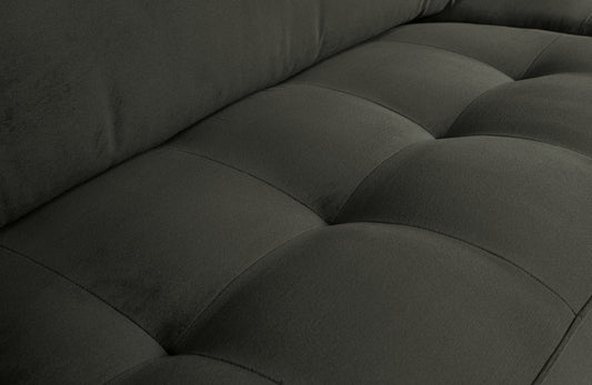 BEPUREHOME | Rodeo Classic Sofa 2,5-Sitzer Velours Anthrazit
