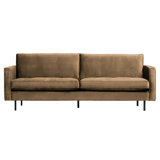 BEPUREHOME | Rodeo Classic Sofa 2,5-Sitzer Velours Taupe