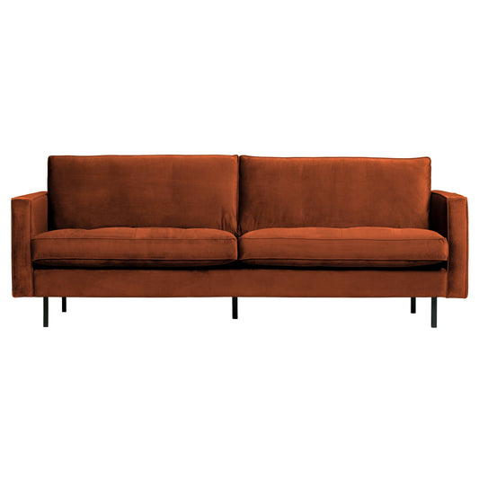 BEPUREHOME | Rodeo Classic Sofa 2,5-Sitzer Velours Rost
