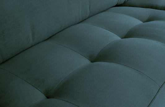 BEPUREHOME | Rodeo Classic Sofa 2,5-Sitzer Velours Blaugrün