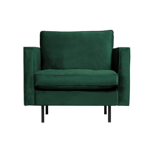 BEPUREHOME | Rodeo Classic - Sessel, Velours Green Forest