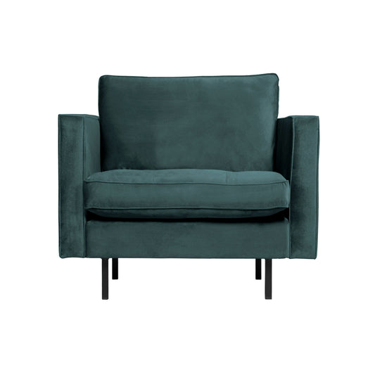 BEPUREHOME | Rodeo Classic - Sessel, Velours Teal