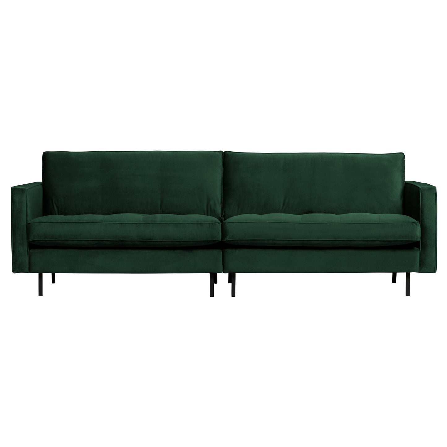 BEPUREHOME | Rodeo Classic Sofa - 3-Sitzer-Sofa, Velour Green Forest