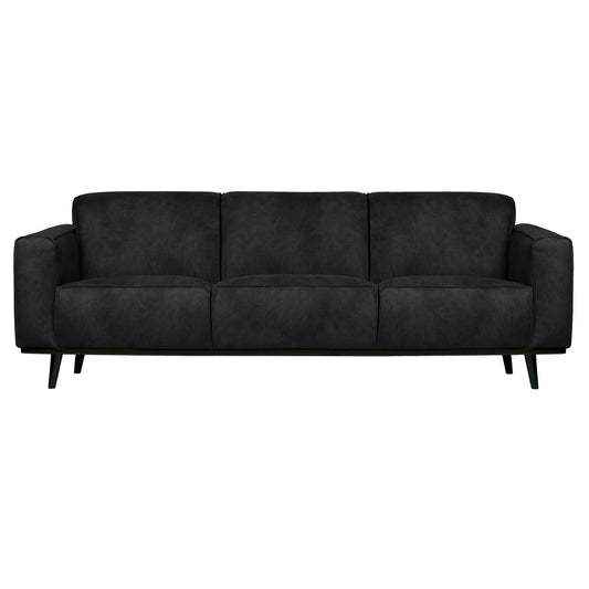 BEPUREHOME | Statement - 3-Personen-Sofa, 230 cm Suedine Black