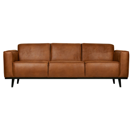 BEPUREHOME | Statement - 3-Personen-Sofa, 230 cm Cognac