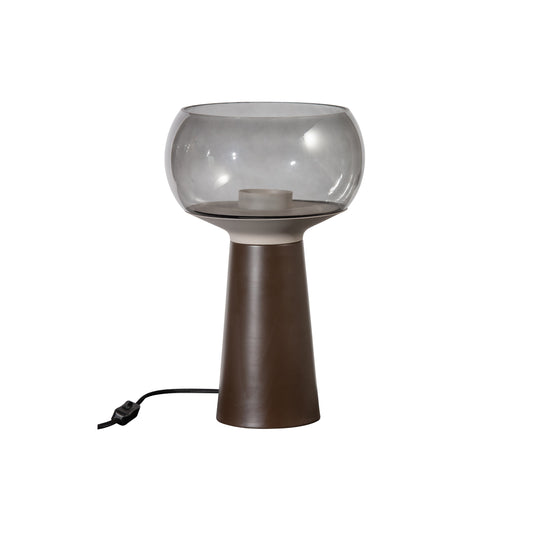 BEPUREHOME | Mushroom - Tischlampe, Kaffee 37xØ24cm