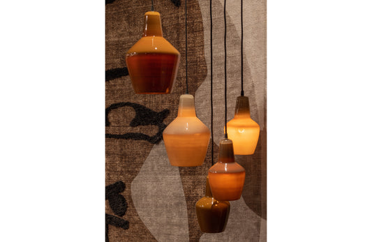 BEPUREHOME | Keramik - Deckenlampe, Glaskaffee