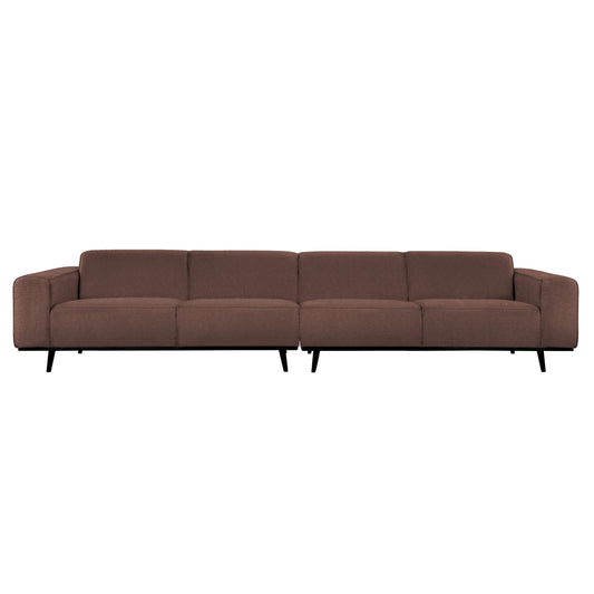 BEPUREHOME | Statement XL - Sofa für 4 Personen, 372 cm Boucle Coffee