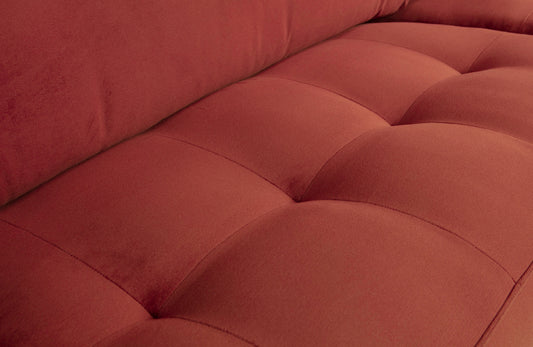BEPUREHOME | Rodeo Classic Sofa 2,5-Sitzer Velour Kastanie