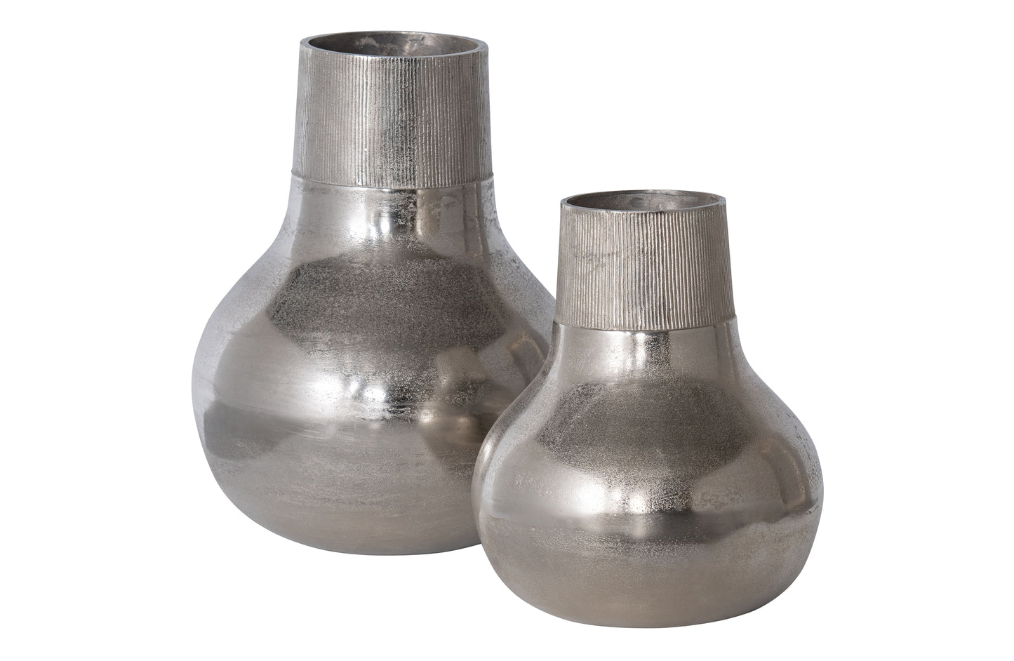 BEPUREHOME | Metall L - Vase, Metall Silber