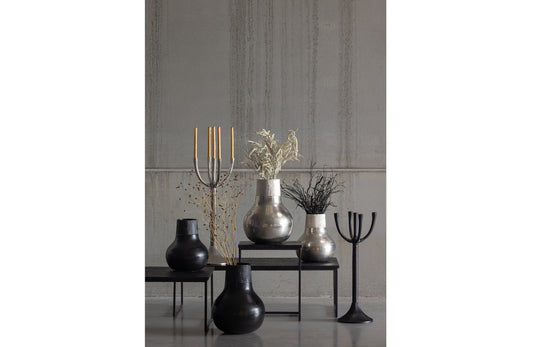 BEPUREHOME | Metal L - Vase, Metall schwarz