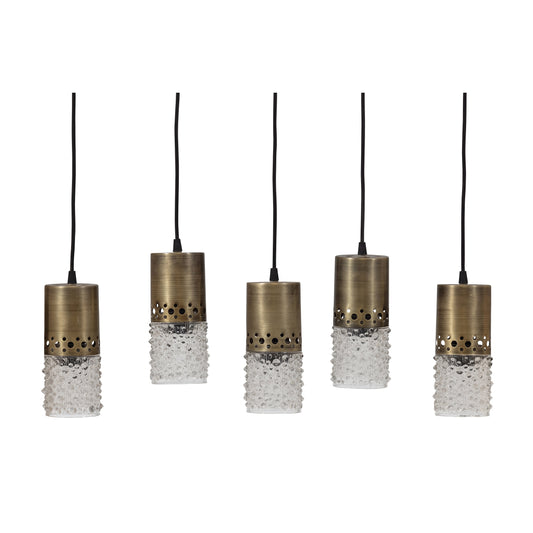 BEPUREHOME | Sprinkle - Deckenleuchte, 5 Lampen Antikmessing