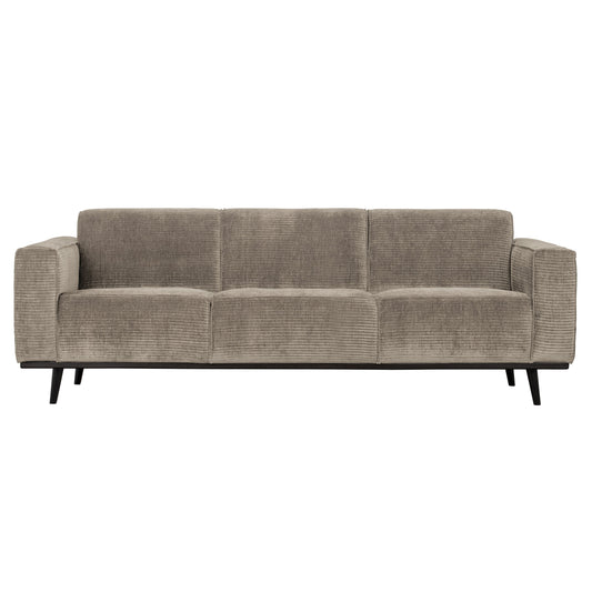 BEPUREHOME | Statement – ​​3-Personen-Sofa, 230 cm Flat Rib Clay