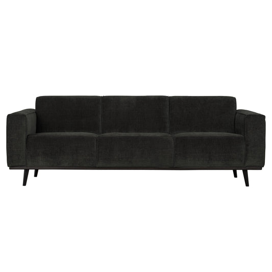 BEPUREHOME | Statement - 3-Personen-Sofa, 230 cm Flat Rib Graphite